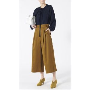 NWT Tibi Bianca Cropped Wide Leg Trouser